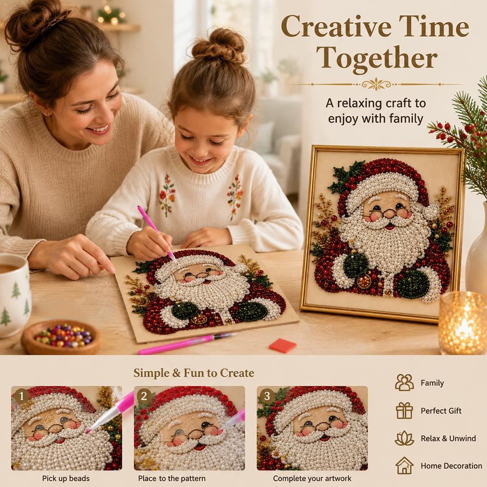 Resin Art Craft - Świąteczny Zestaw DIY z Perłami i