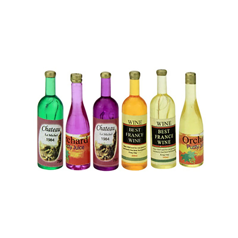 Resin Art Bottle - 6 sztuk 1/12 domek dla lalek