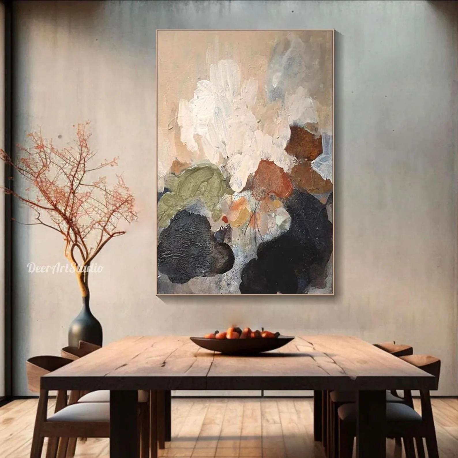 Resin Art On Canvas - Mhemyo Minimalistyczny abstrakcyjny obraz ręcznie malowany
