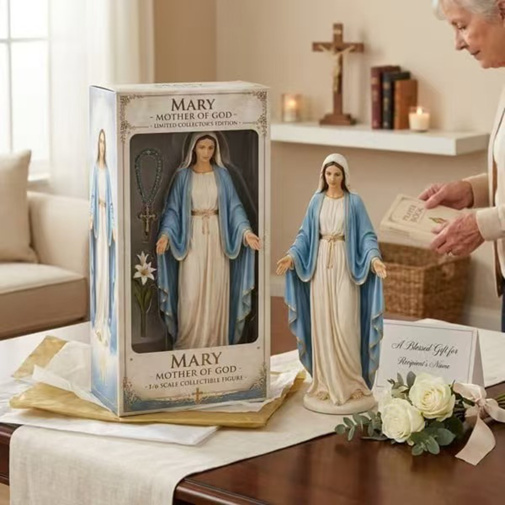 Resin Art Mary - Figurka Matki Boskiej na biurko, ozdobna