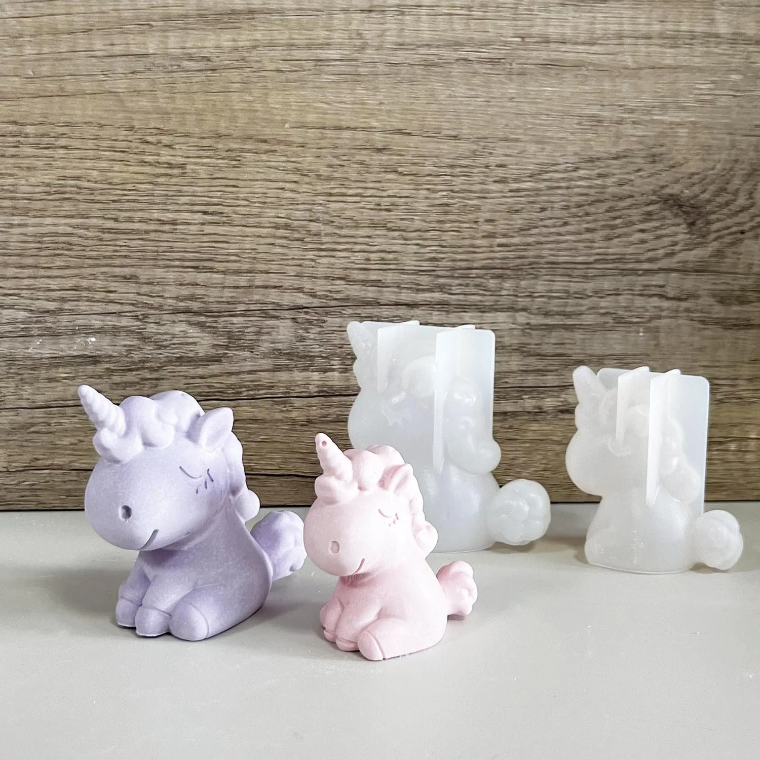 Resin Art Clay - 3D Geometryczny Silikonowy Jednorożec Kot Jeleń
