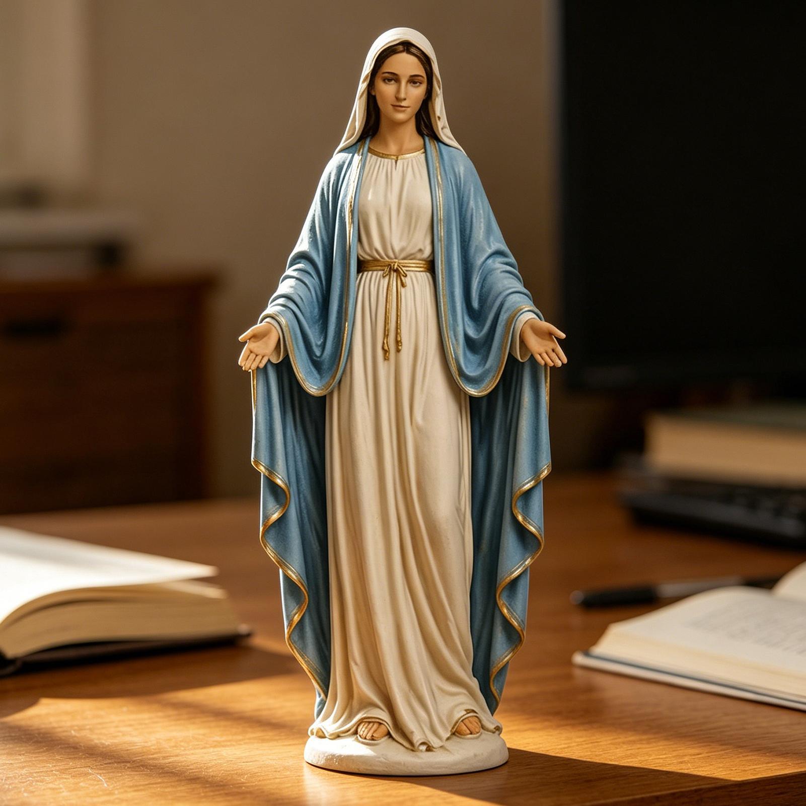 Resin Art Mary - Figurka Matki Boskiej na biurko, ozdoba,