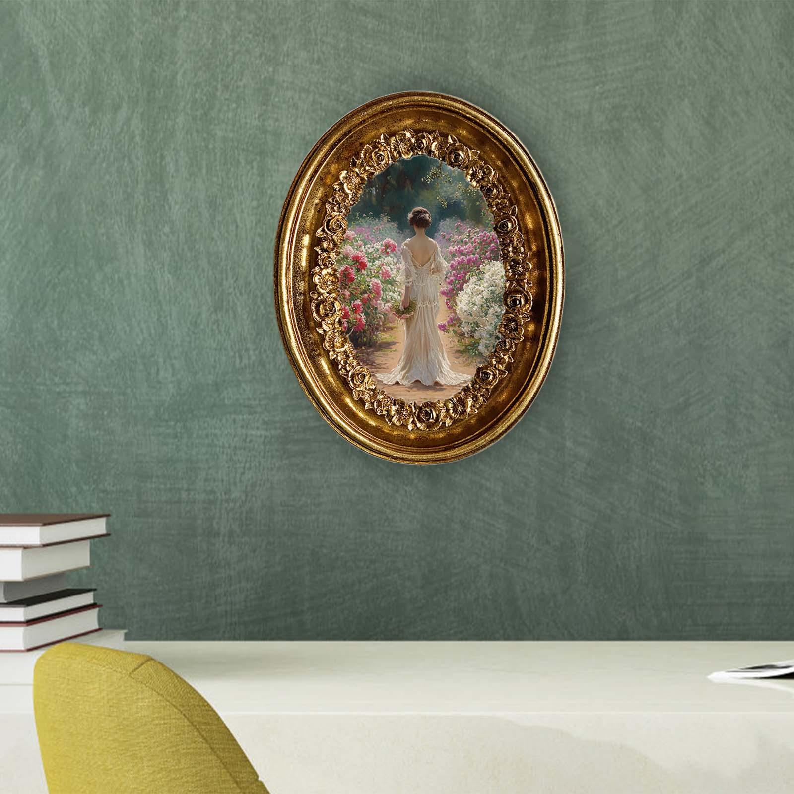 Resin Art Studio - Vintage owalna ramka na zdjęcia 5,8x7,3