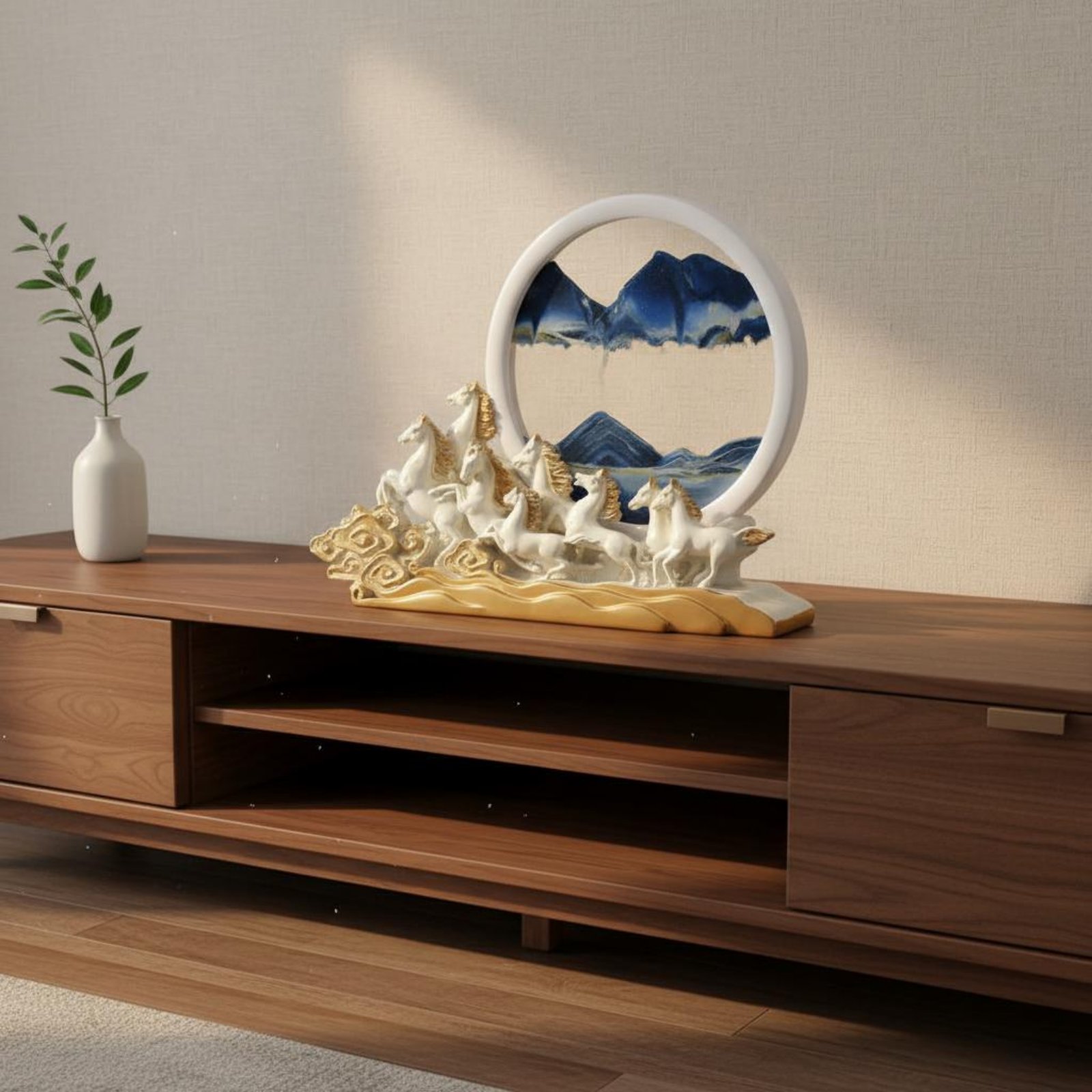 Dekoracja z piasku - koń, pomy – Resin Art Design Ideas recenzja i cena