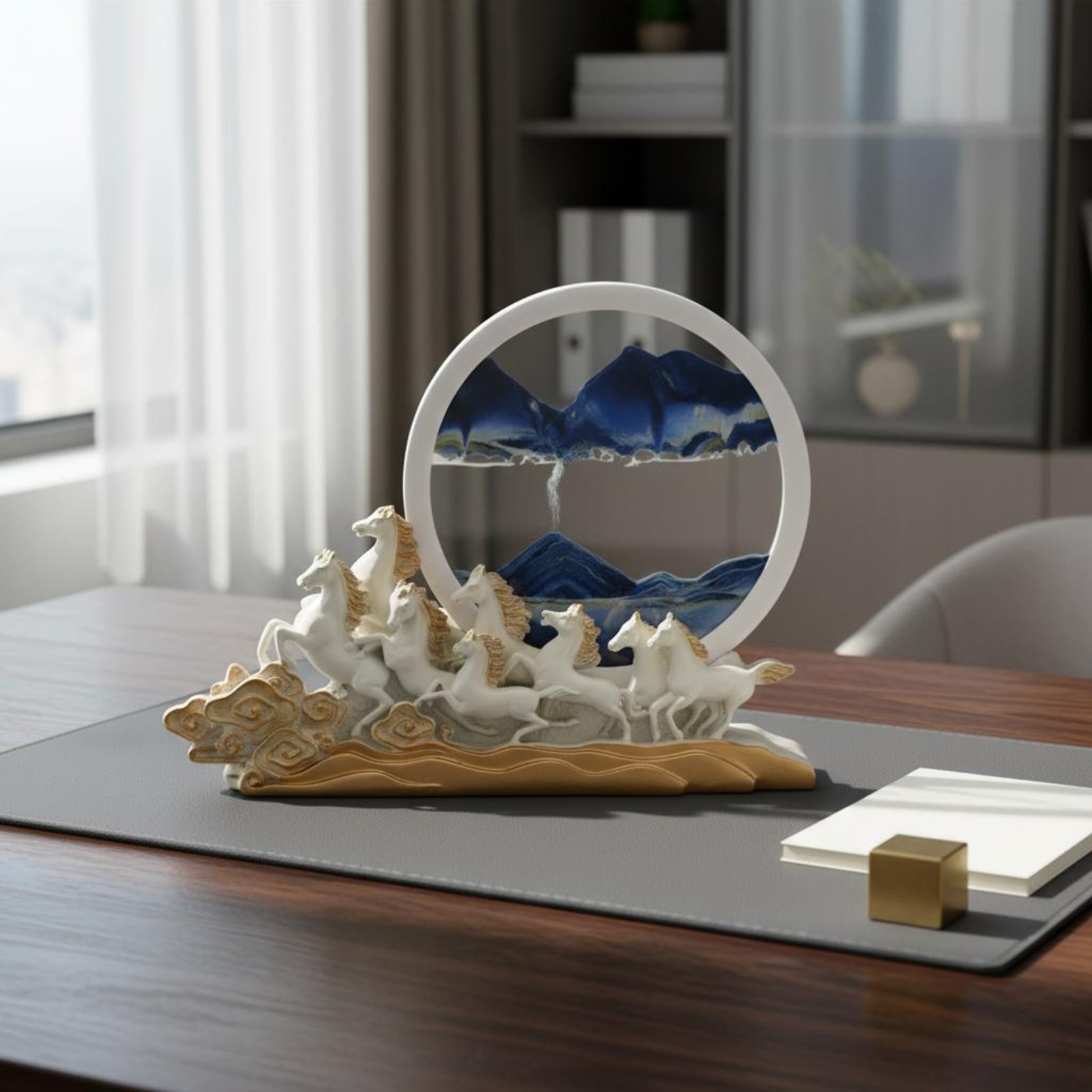 Dekoracja z piasku - koń, pomy – Resin Art Design Ideas recenzja i cena