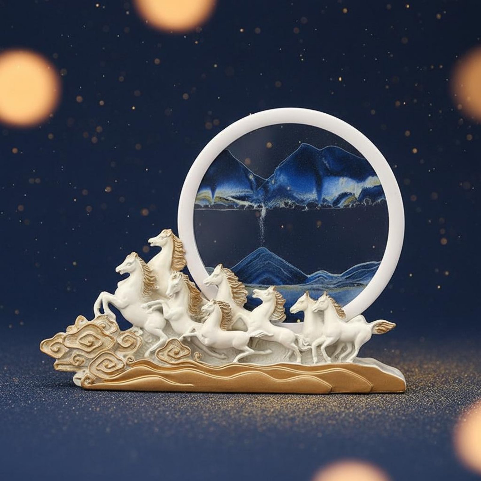 Dekoracja z piasku - koń, pomy – Resin Art Design Ideas recenzja i cena