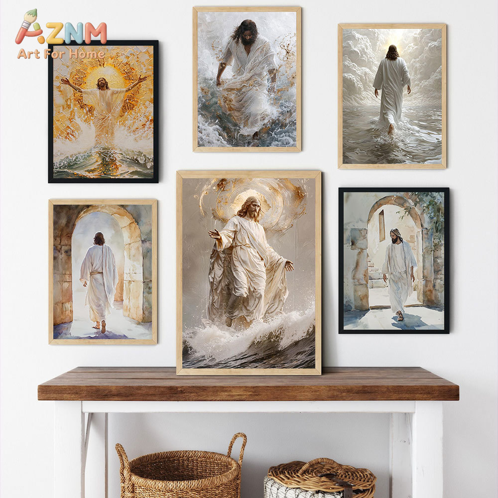 AZNM Obraz na płótnie Jezus Ch – Resin Art On Canvas recenzja i cena