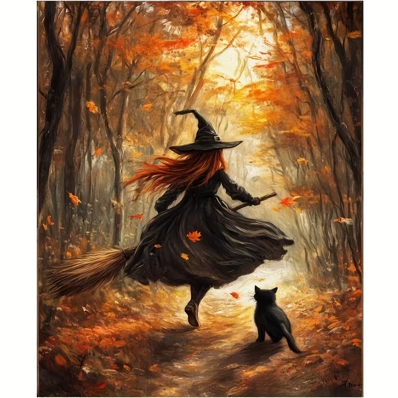Retro Halloweenowa Jesienna Wi – Resin Art On Canvas recenzja i cena