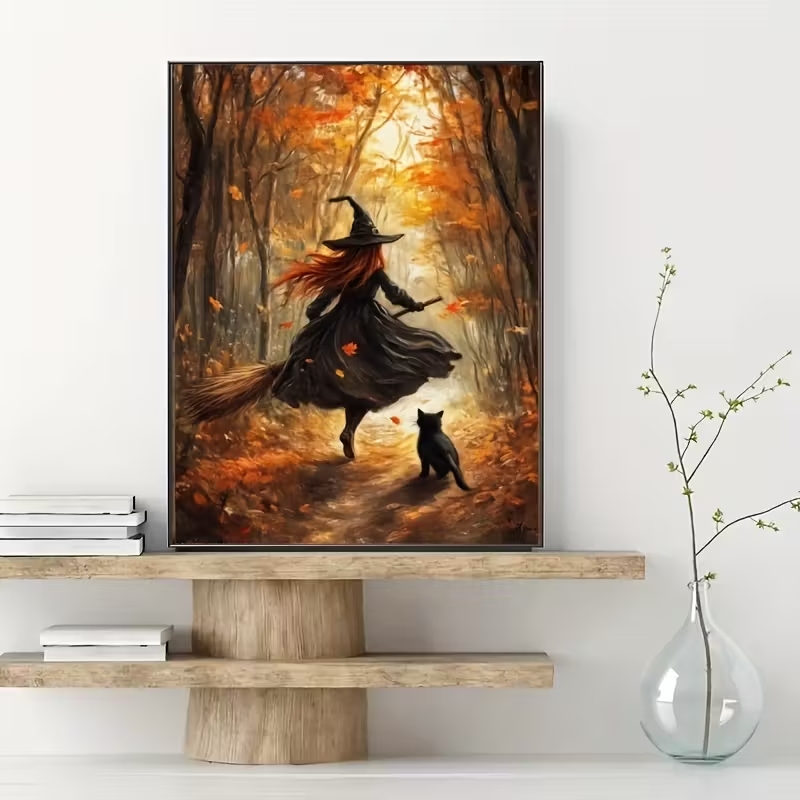 Retro Halloweenowa Jesienna Wi – Resin Art On Canvas recenzja i cena