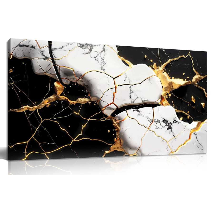 Czarno-złota tekstura abstrakc – Resin Art Images recenzja i cena
