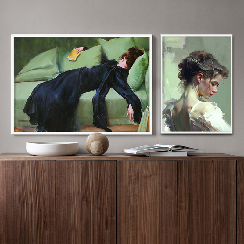 Dziewczyna Czytająca Vintage O – Resin Art On Canvas recenzja i cena