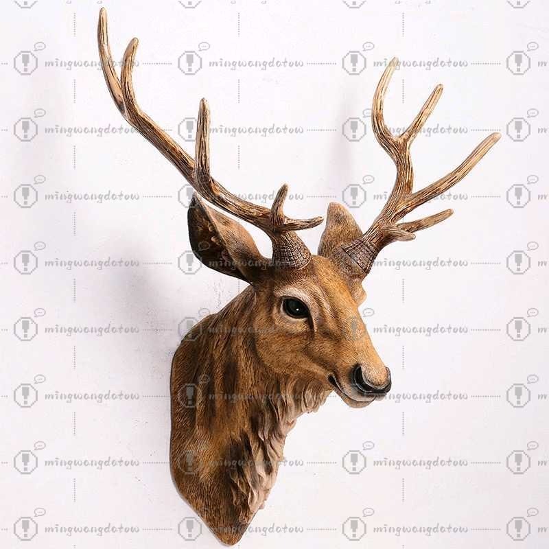 Sztuczna głowa jelenia 43 cm,  – Resin Art Resin recenzja i cena
