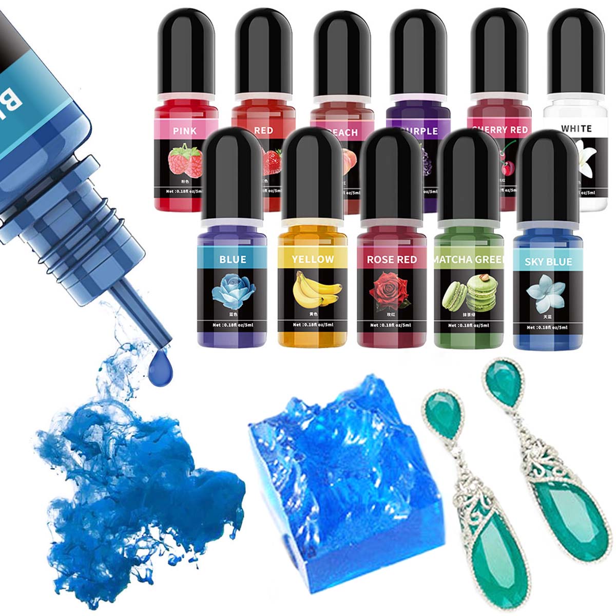 5ml/Butelek Pigment do żywicy  – Resin Art Bottle recenzja i cena